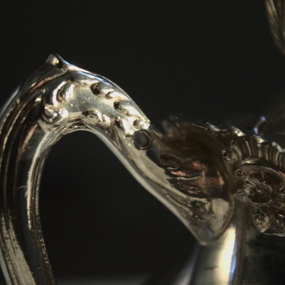 [VIKING PLATE / REED & BARTON] Vintage Silver Pumpkin Tea Set (3 pcs.) - Picture 11 of 15